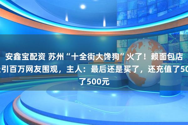 安鑫宝配资 苏州“十全街大馋狗”火了！赖面包店不走引百万网友围观，主人：最后还是买了，还充值了500元