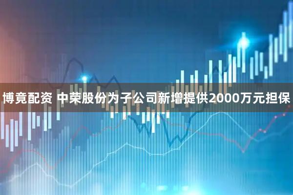 博竟配资 中荣股份为子公司新增提供2000万元担保